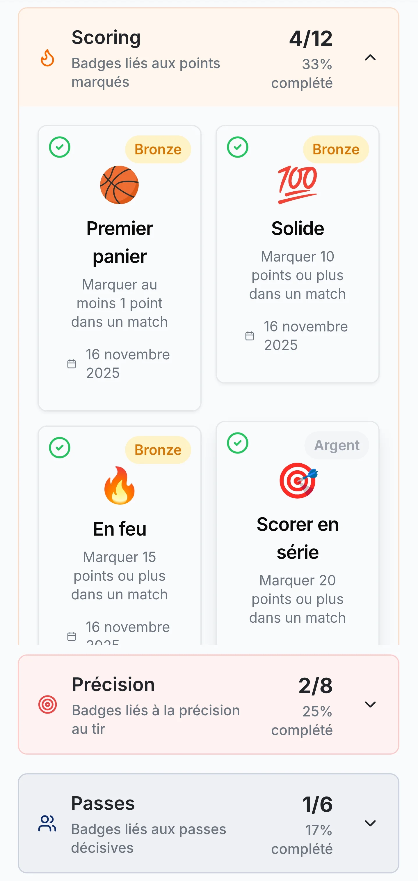 80+ badges à débloquer