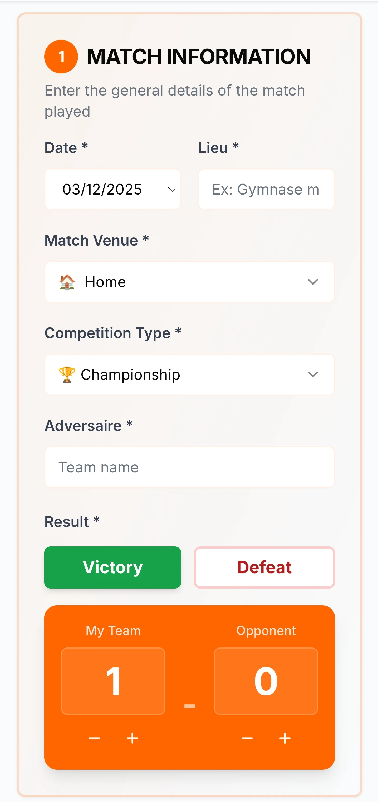 Add Match