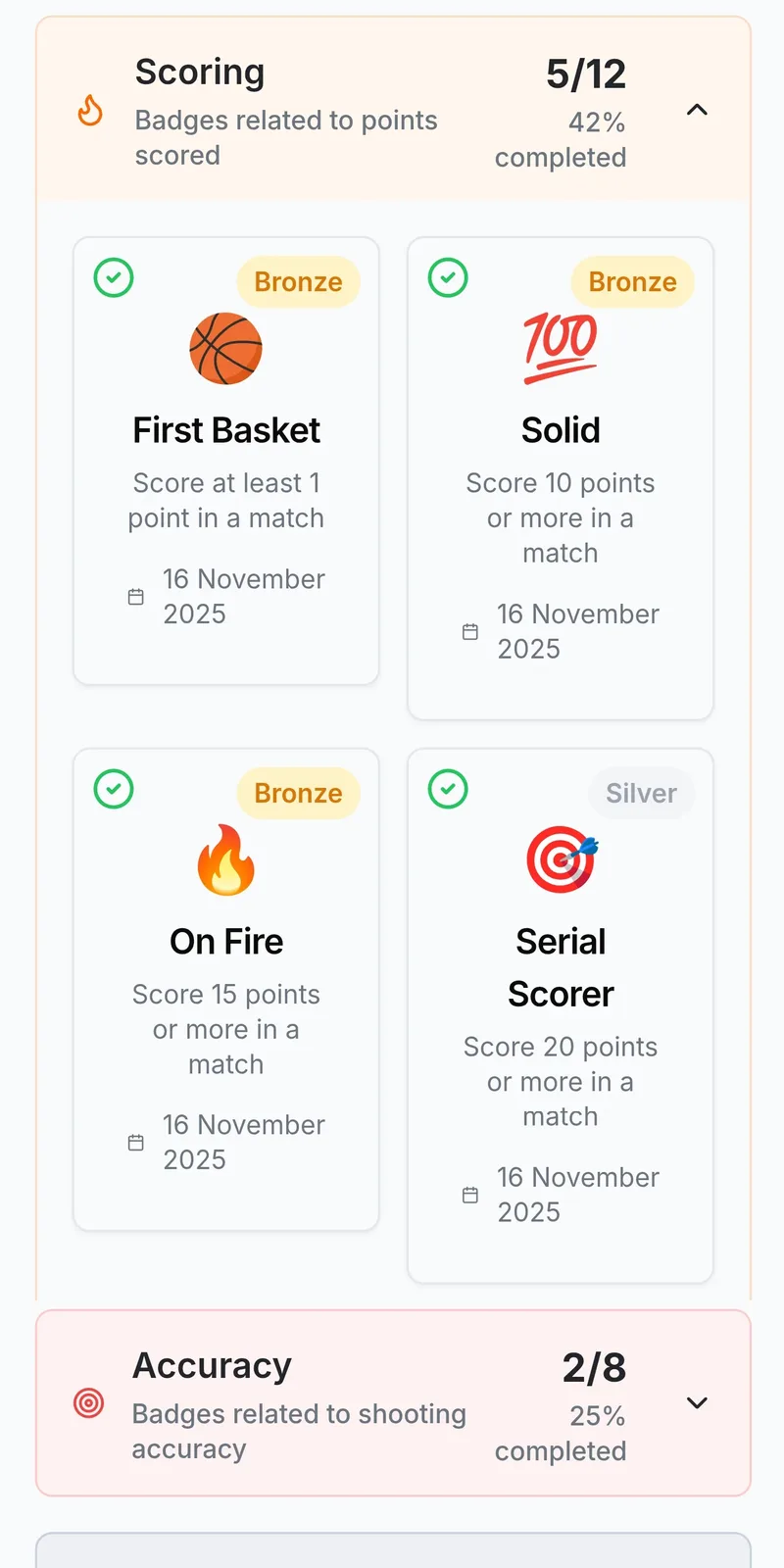 HoopsTrackR app screen